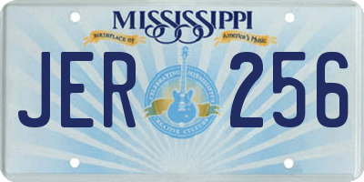 MS license plate JER256