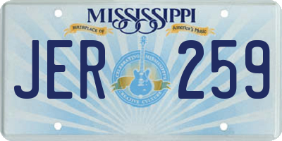 MS license plate JER259
