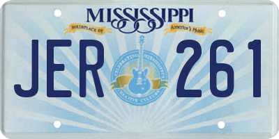 MS license plate JER261