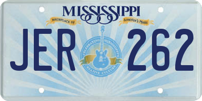 MS license plate JER262