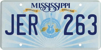 MS license plate JER263