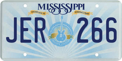 MS license plate JER266