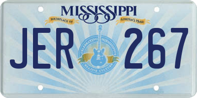 MS license plate JER267