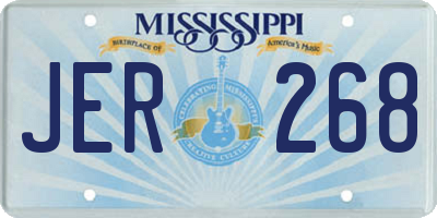 MS license plate JER268