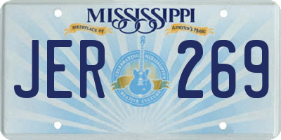 MS license plate JER269