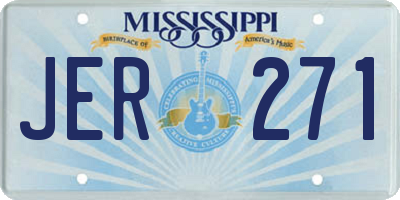 MS license plate JER271