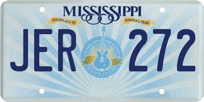 MS license plate JER272