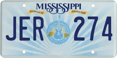 MS license plate JER274