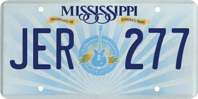 MS license plate JER277