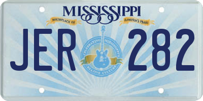 MS license plate JER282