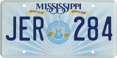 MS license plate JER284