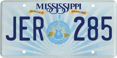 MS license plate JER285