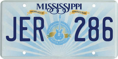 MS license plate JER286