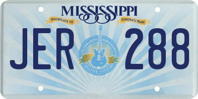 MS license plate JER288