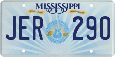 MS license plate JER290