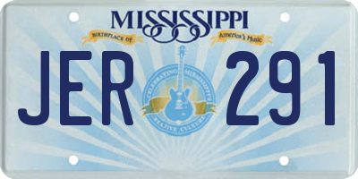 MS license plate JER291
