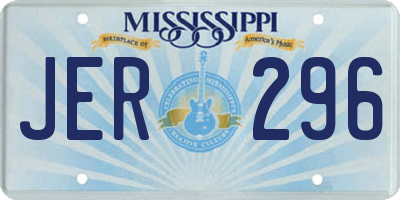MS license plate JER296
