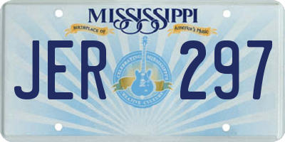 MS license plate JER297