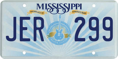 MS license plate JER299