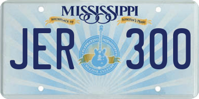 MS license plate JER300