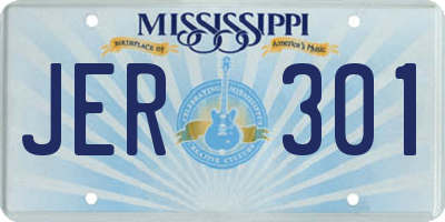 MS license plate JER301