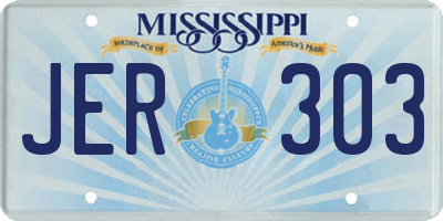 MS license plate JER303