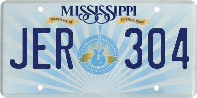 MS license plate JER304