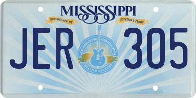 MS license plate JER305