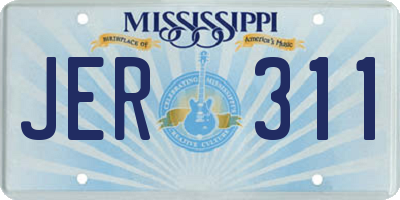 MS license plate JER311