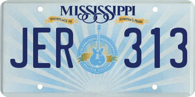 MS license plate JER313