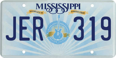 MS license plate JER319