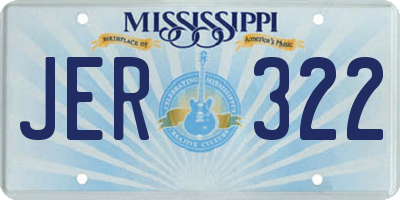 MS license plate JER322