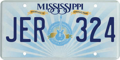MS license plate JER324