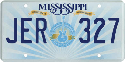 MS license plate JER327