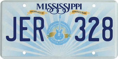 MS license plate JER328