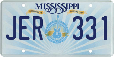 MS license plate JER331