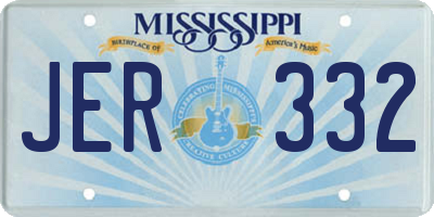 MS license plate JER332