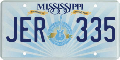 MS license plate JER335