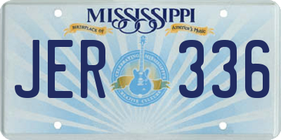 MS license plate JER336