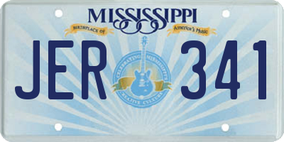 MS license plate JER341