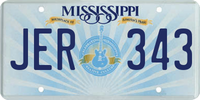 MS license plate JER343