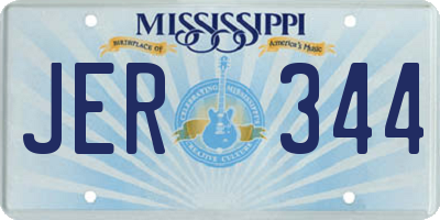 MS license plate JER344