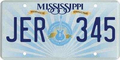 MS license plate JER345