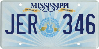 MS license plate JER346