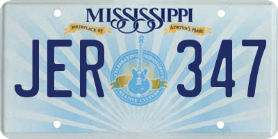 MS license plate JER347