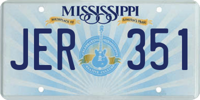 MS license plate JER351