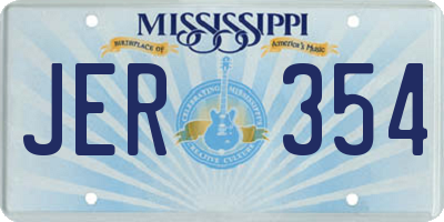 MS license plate JER354