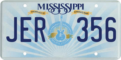 MS license plate JER356