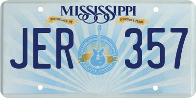 MS license plate JER357