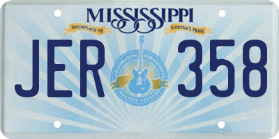 MS license plate JER358